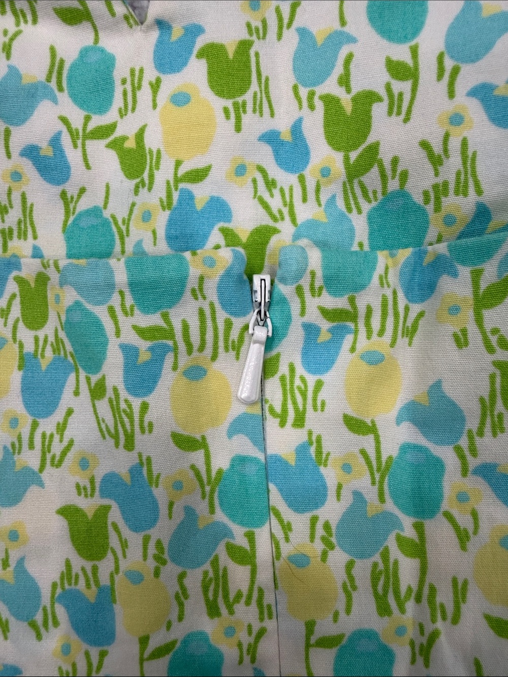 Lilly Pulitzer Women's Size 10 Blue Green Floral Sleeveless Fit & Flare Sundress - Picture 3 of 5